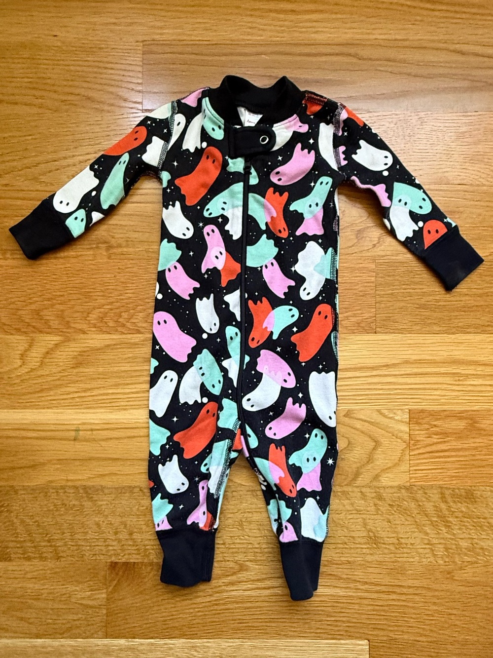 Hanna Andersson Ghost One-Piece Pajamas Size 3-6 Months Organic Cotton Like New